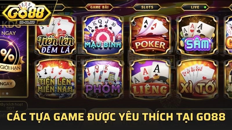 Các thể loại game cá cược giải trí tại GO88